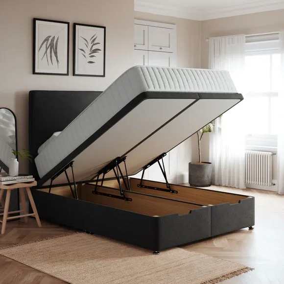 Luxury End Ottoman Bed Frame, Tweed 2