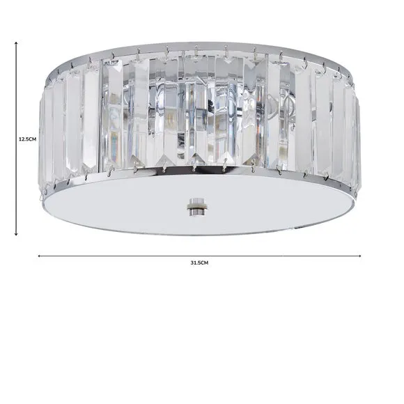 Tropez Bathroom Flush Ceiling Light 6