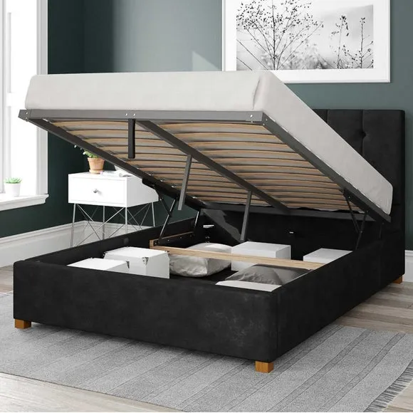 Hepburn Kimyo Linen Ottoman Bed Frame 2