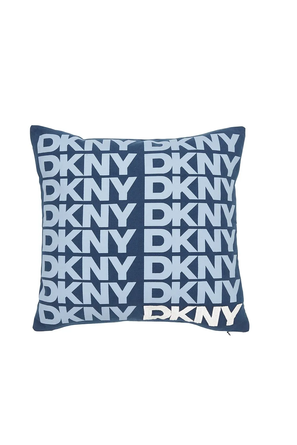 DKNY ' Logo' Cotton Cushion in Blue