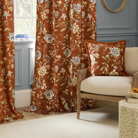 Sanderson Porcelain Garden Pencil Pleat Curtains 4