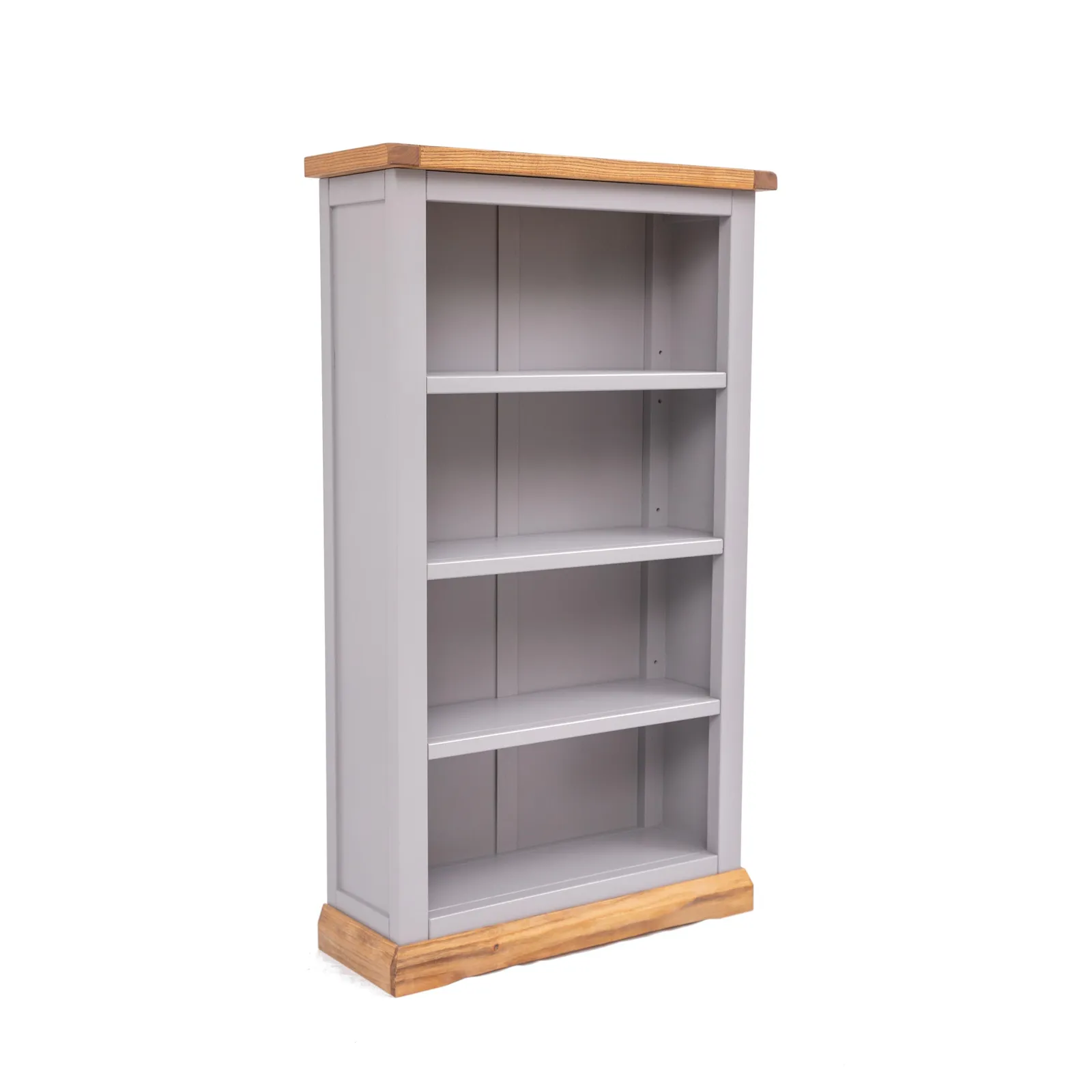 Cabinet Bits Bookcase with plinth 120x70x25cm in Grey 2
