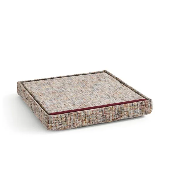 Multi Chenille Cube Ottoman 4