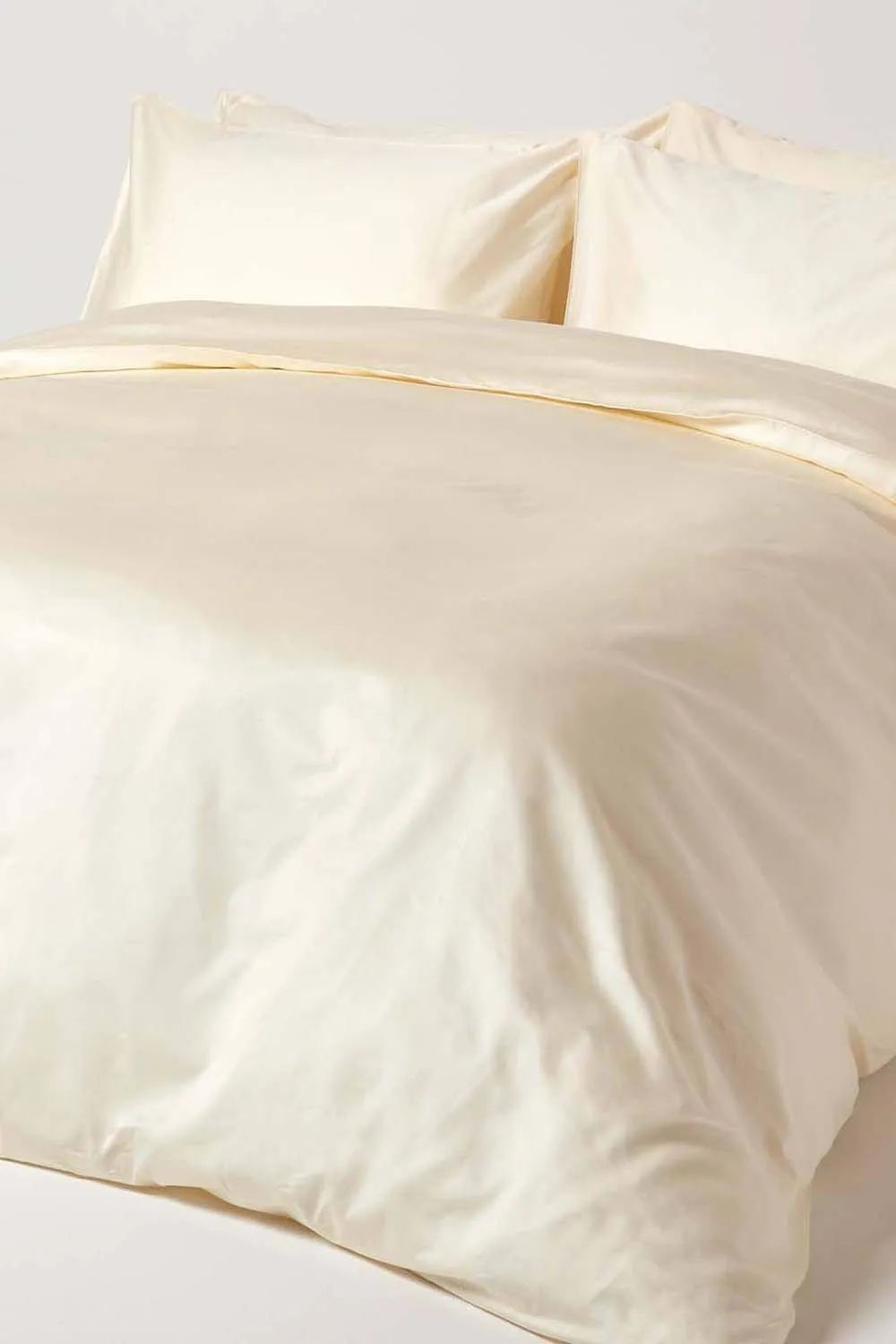 Homescapes Sateen Cotton Flat Sheet 400 TC in Cream 4