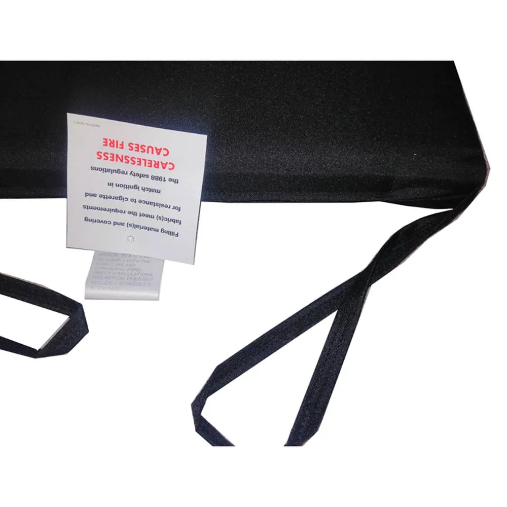 Churnet Valley Garden Furniture Ltd Waterproof Seat Pads - Single Black Cushion - Outdoor Cushion 2