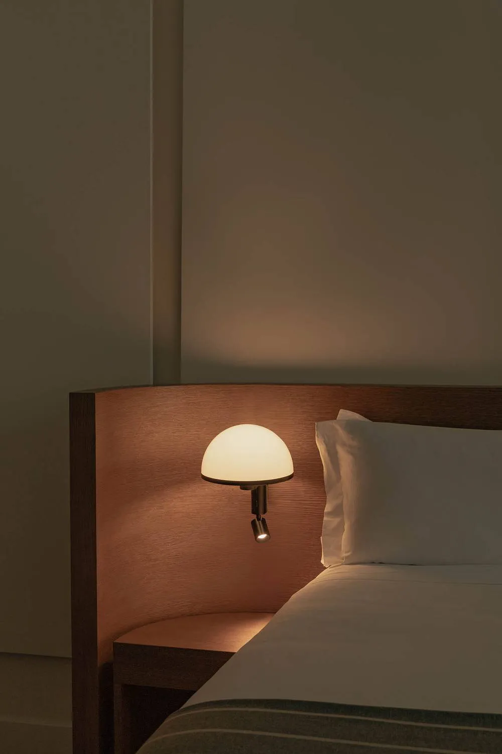 Netlighting Dome Reading Wall Light Satin Black Gloss White Shade E27 2