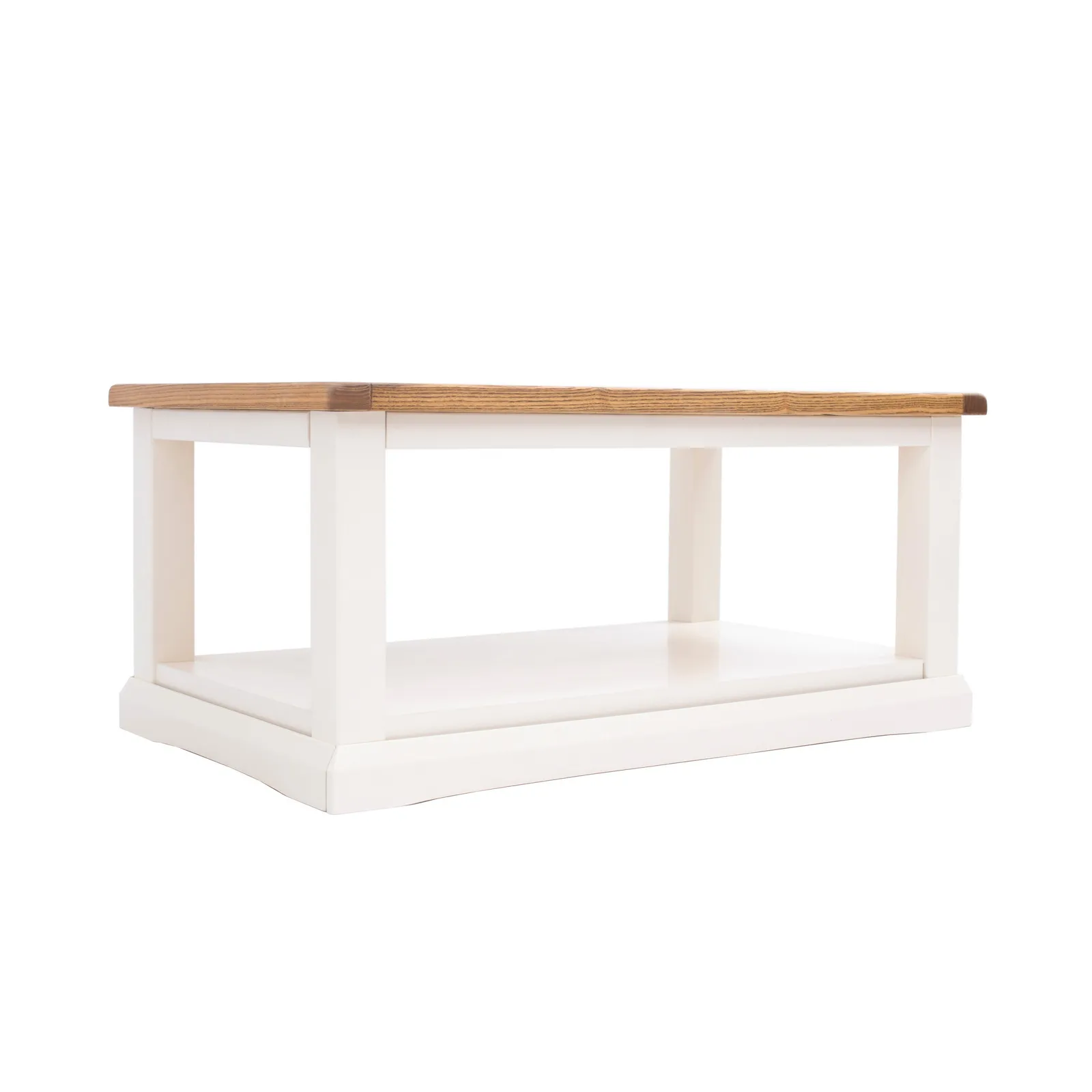 Cabinet Bits Coffee Table with Shelf - H45 W100 D60cm in Off-White 2