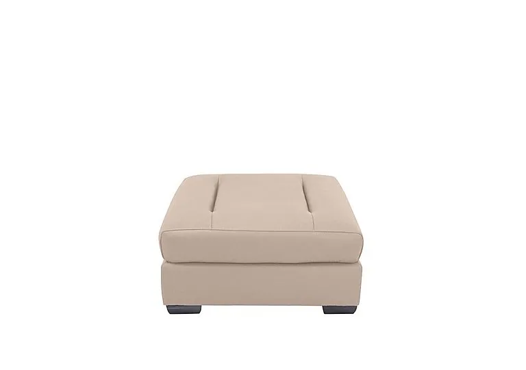 Xavier NC Leather Stool - NC Pebble