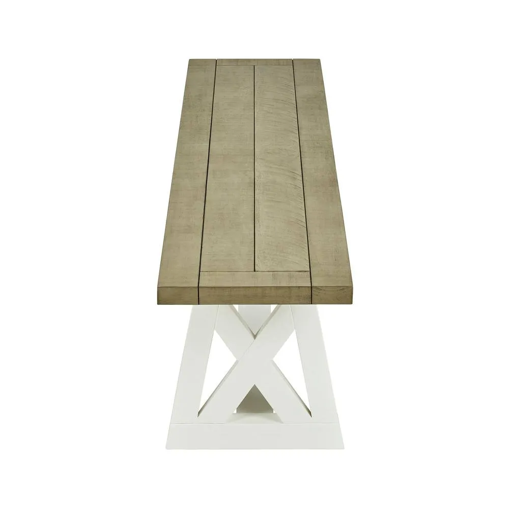 Statement Furniture Oxford Bench, Wooden Dining Bench Seat 180cm in White 3