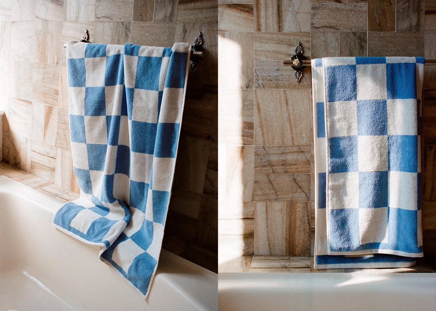 HAY Check Bath Towel Matcha 3