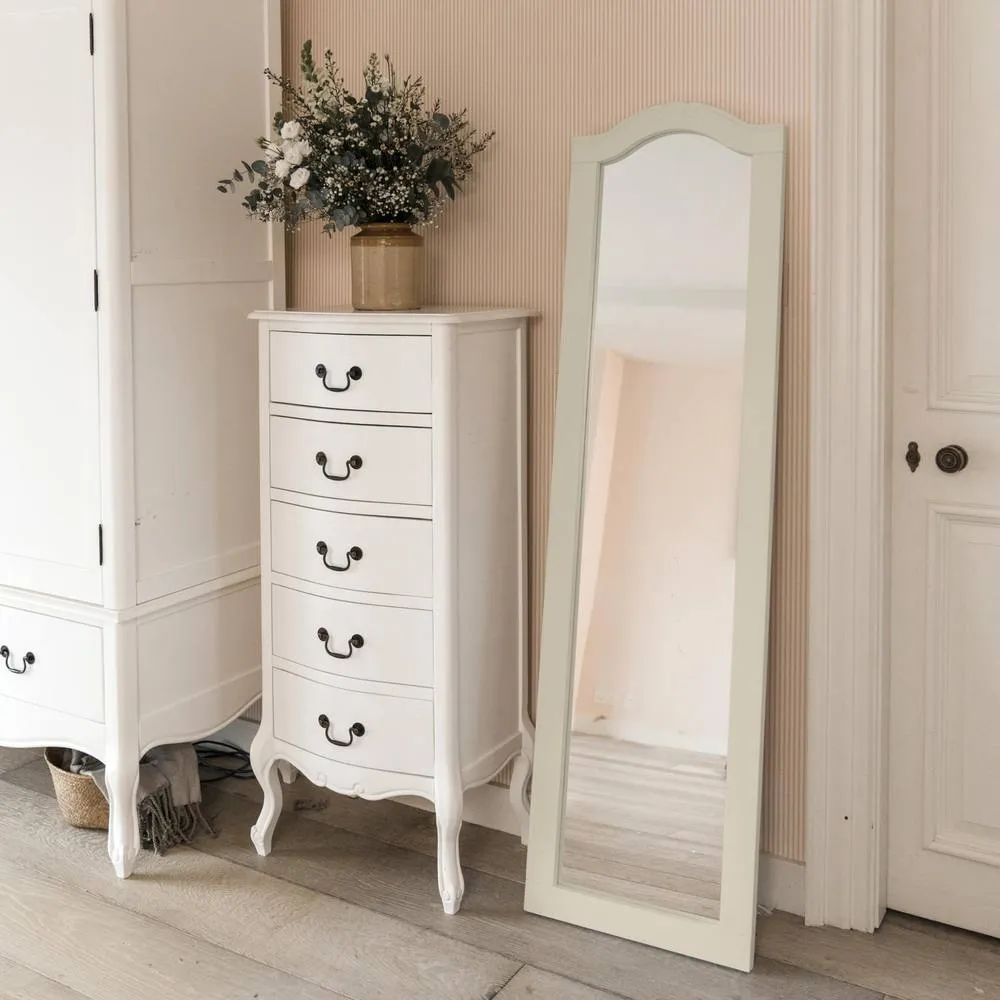 Statement Furniture Juliette Large Full Length Leaner Mirror 45x165cm in Ivory 2