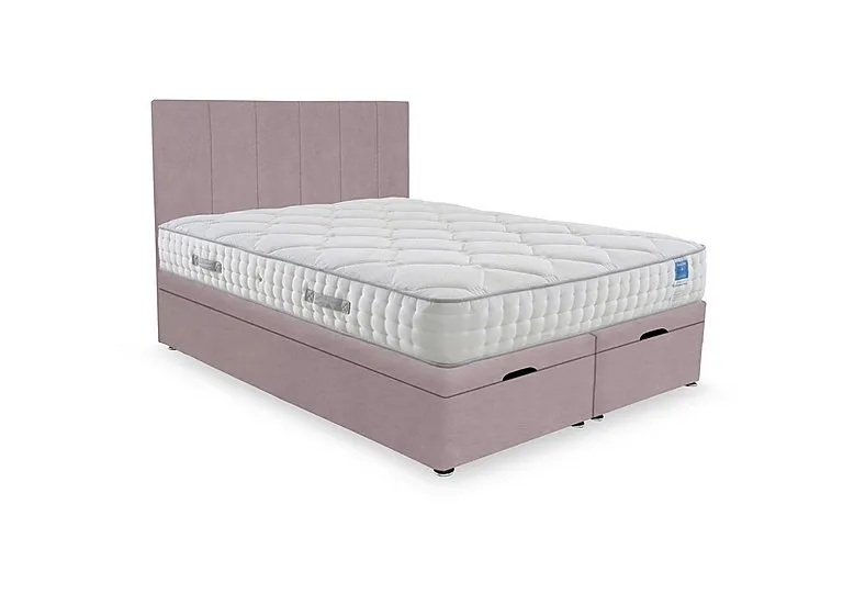 Memory Luxe End Lift Ottoman Divan Set - Super King - Plush Lilac