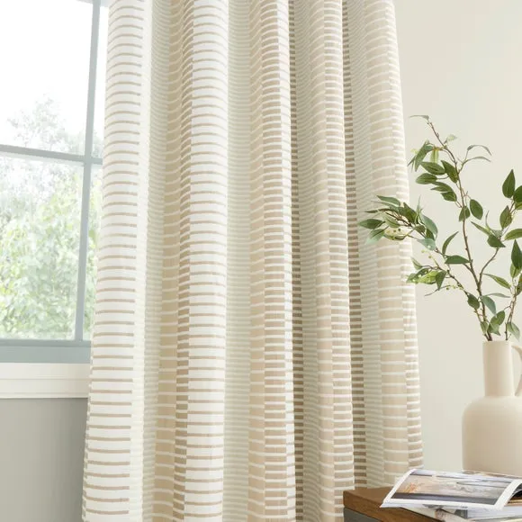 Kenton Stripe Blackout Eyelet Curtains 4