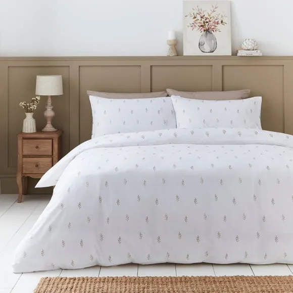 Harper Stem Floral 144 Thread Count 100% Cotton Duvet Cover & Pillowcase Set 3