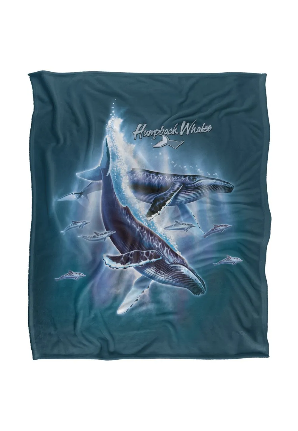 JQ Licensing Humback Whales Silky Touch Super Soft Throw Blanket 152 X 127 cm in White