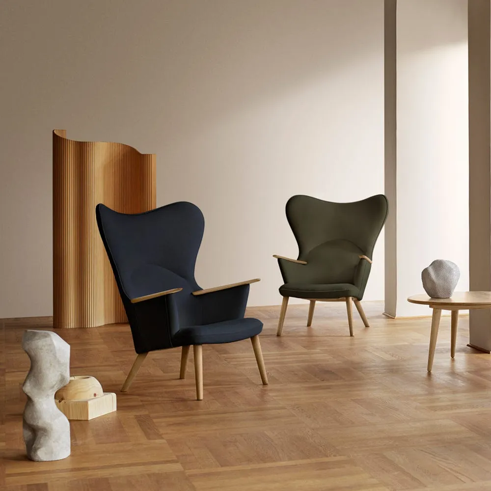 Carl Hansen & Son CH78 Lounge Chair with head rest, Oak/Fiord 0151 3