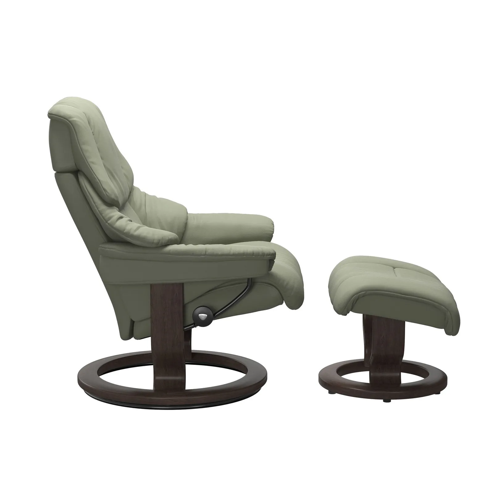 Stressless Reno Medium Classic Recliner Chair & Footstool Leather | Barker & Stonehouse 2