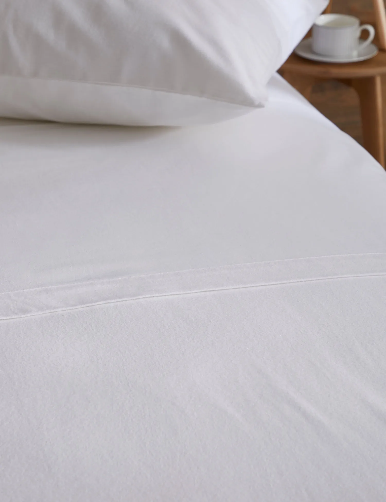 M&S Pure Cotton Brushed Flat Sheet