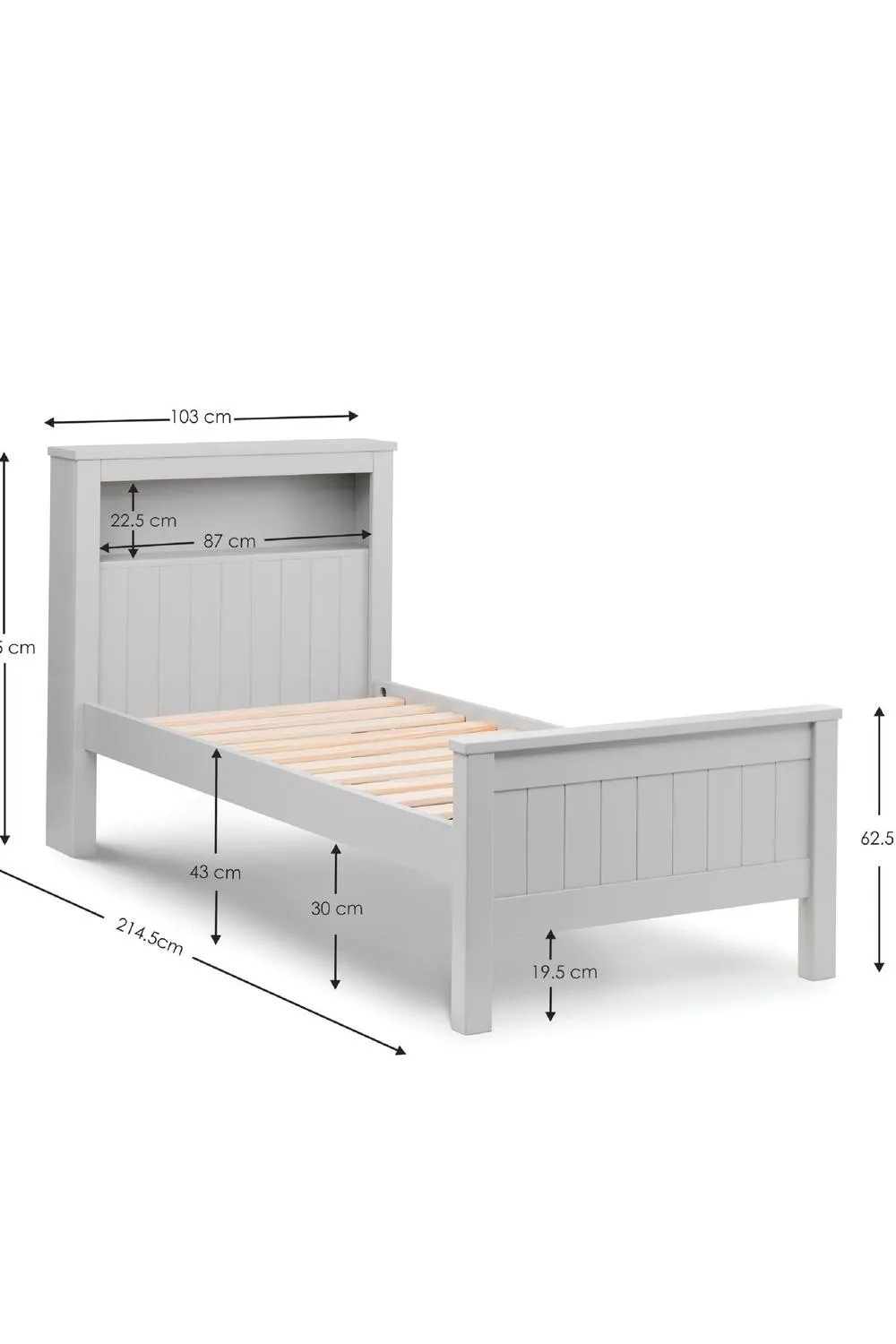 Julian Bowen Maine Bookcase Bed with Underbed Trundle in Grey 5