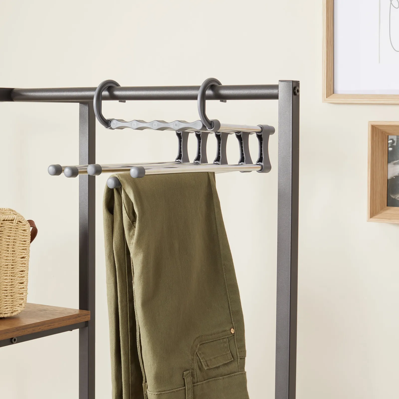Metal Easy Remove Trouser Hanger Metallic