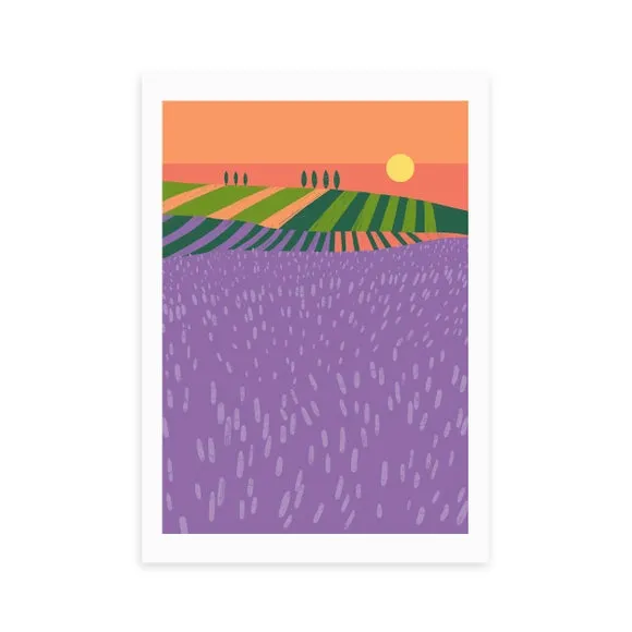 East End Prints Lavender Fields Print 2