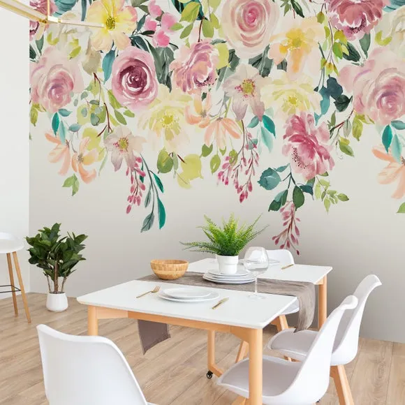 Watercolour Florals Wall Mural 2