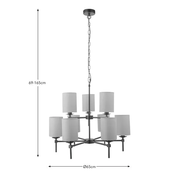 Toulouse 9 Light Adjustable Pendant Light 6