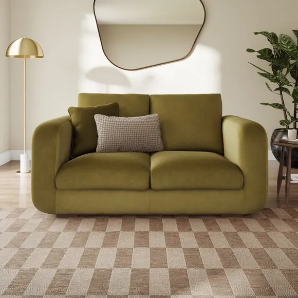 Luca Matte Soft Velvet 2 Seater Sofa 1
