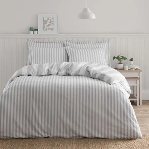 Kent Broad Stripe 100% Cotton Duvet Cover & Pillowcase Set 2