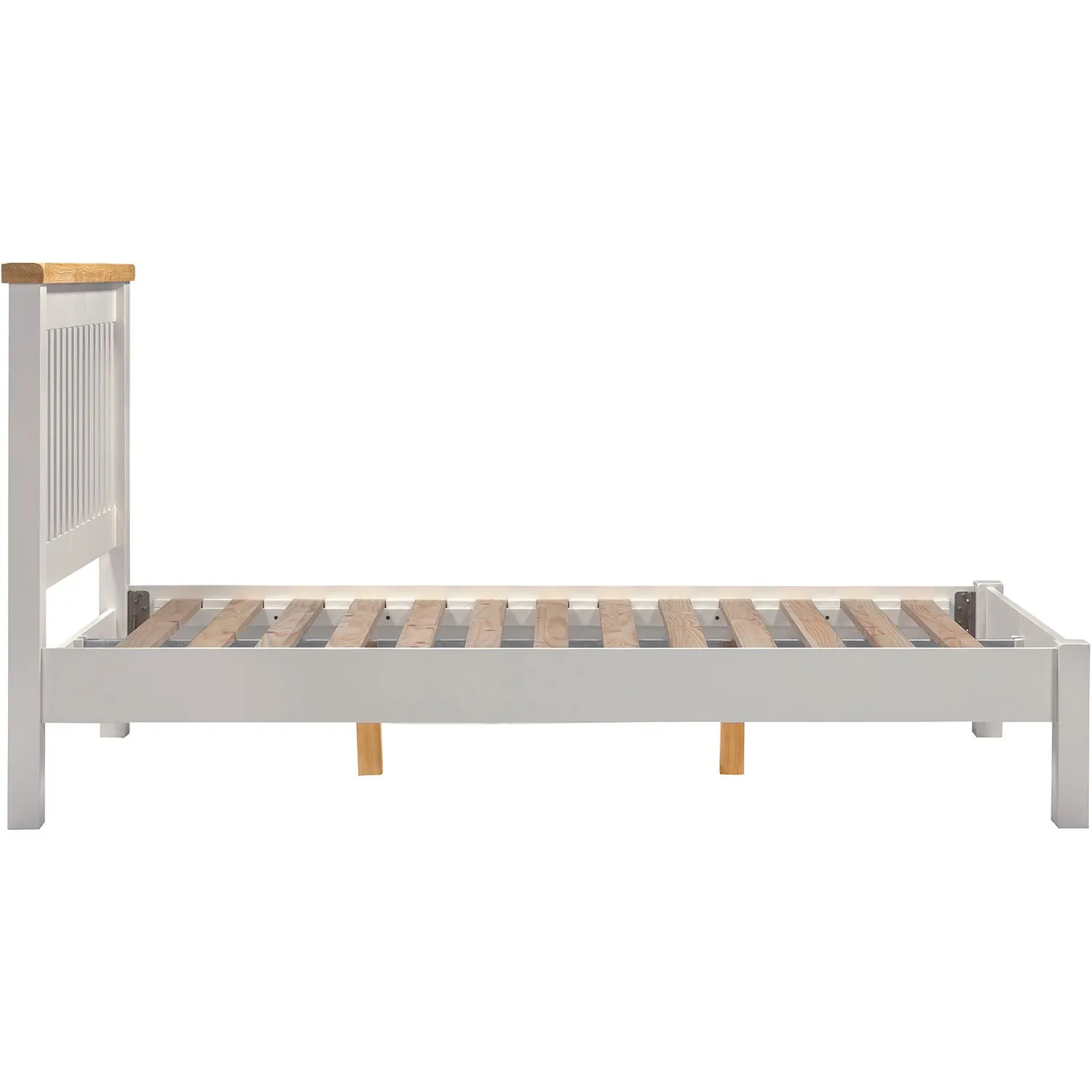 Seconique Windsor 4'6" (Double) Bed Low Foot End (Part Assembled) in Light Grey 2