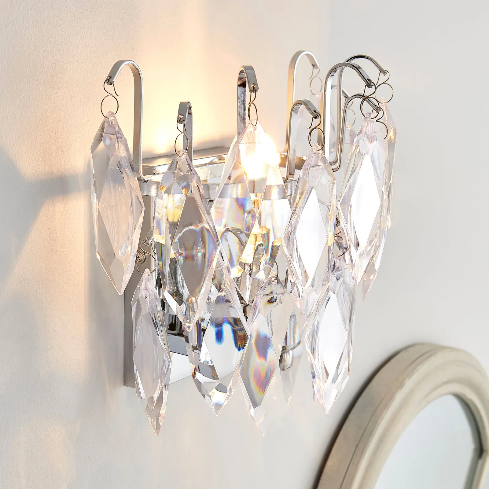 Parla Jewel Wall Light Chrome