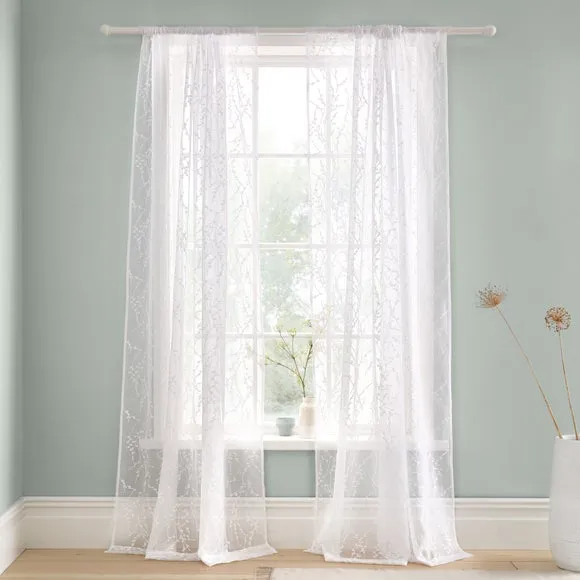 Belle Embroidery Slot Top Voile Pair 2