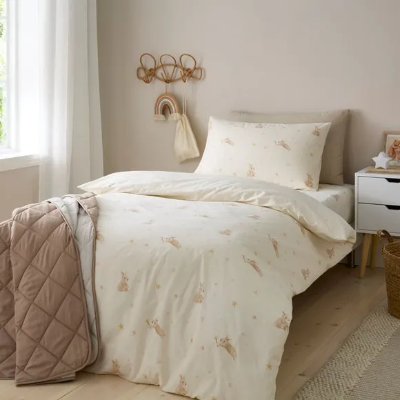 Star Bunny Organic Cotton Duvet Cover and Pillowcase Set