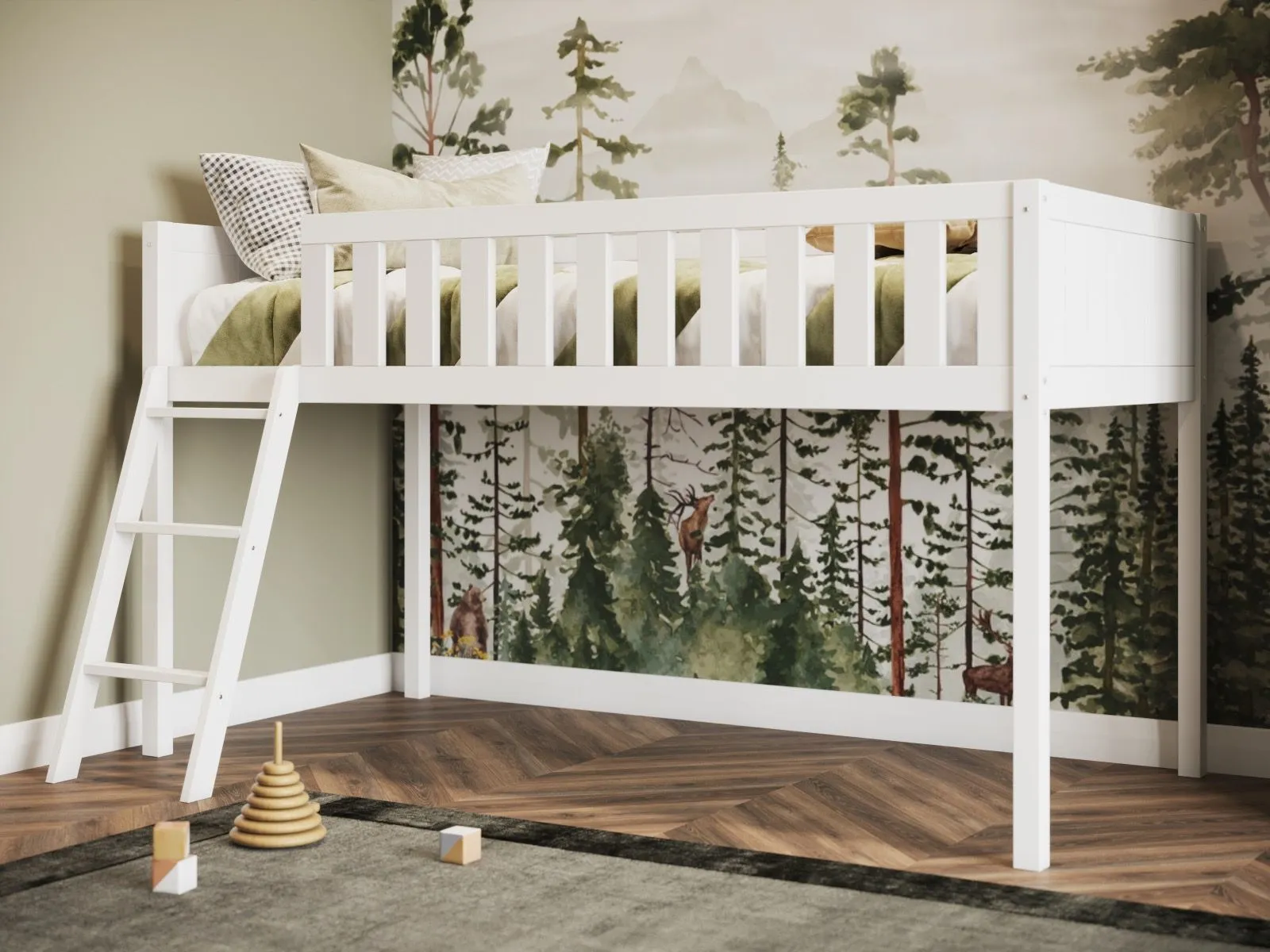 Flair Bea Mid Sleeper Cabin Bed in White 2