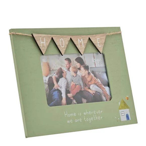 Home Green Bunting Photo Frame 2