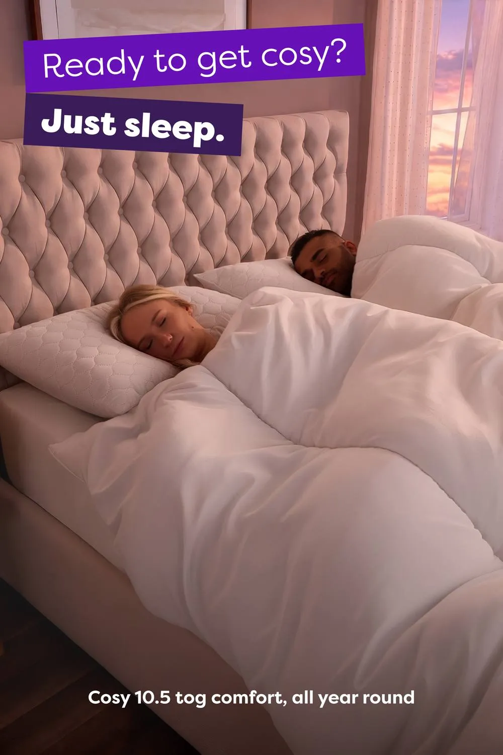 Slumberdown Just Sleep 10.5 Tog All Year Round Duvet in White 2