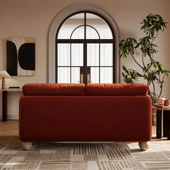 Armitage Chenille 2 Seater Sofa with Ball Feet 2