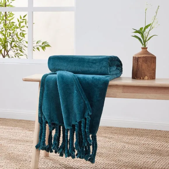 Tassel Throw Blanket 130cm x 170cm 1