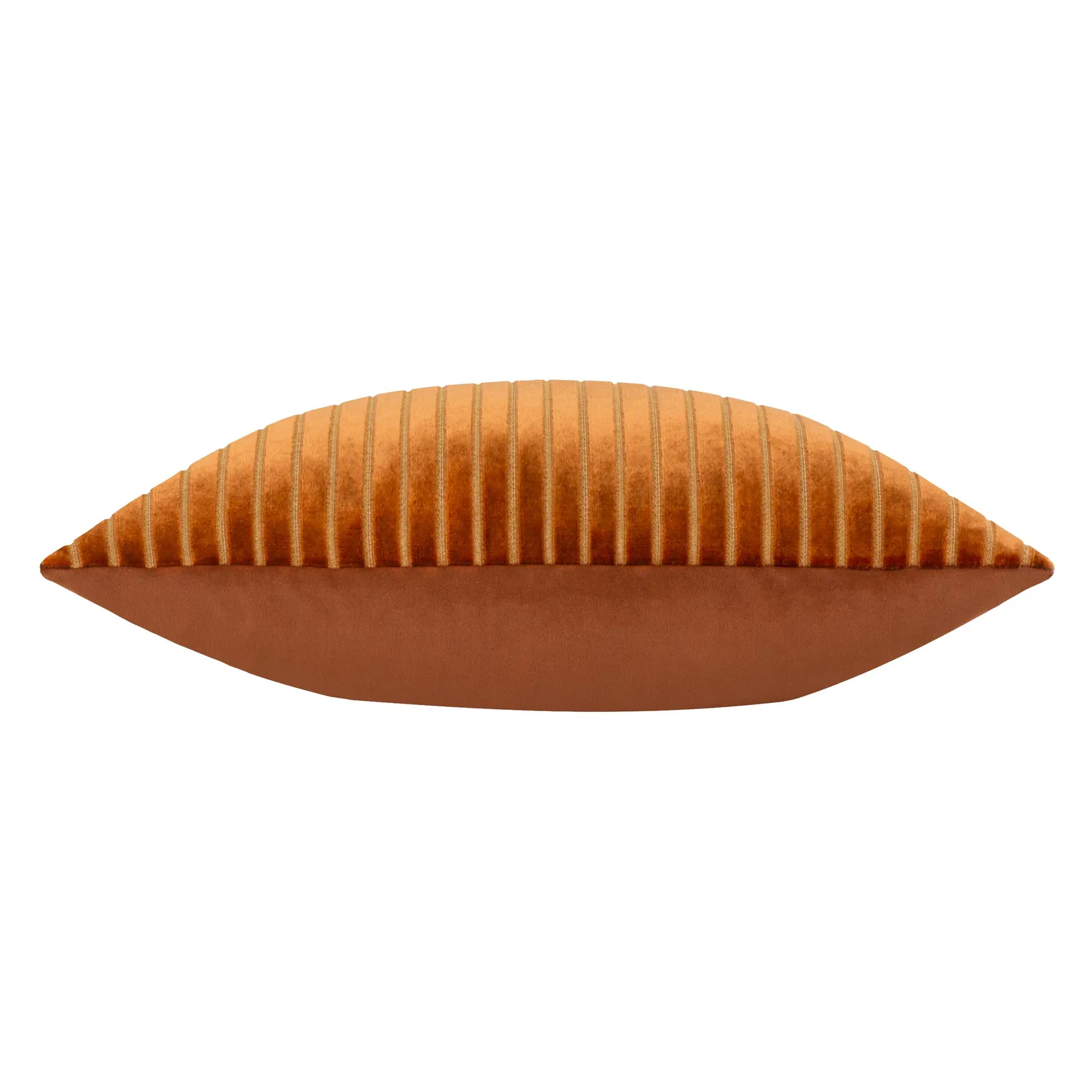 Paoletti Savoy Stripe Velvet Cushion in Bronze 4