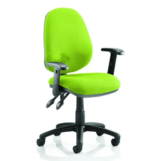 Luna II Office Chair In Myrrh Green With Arms