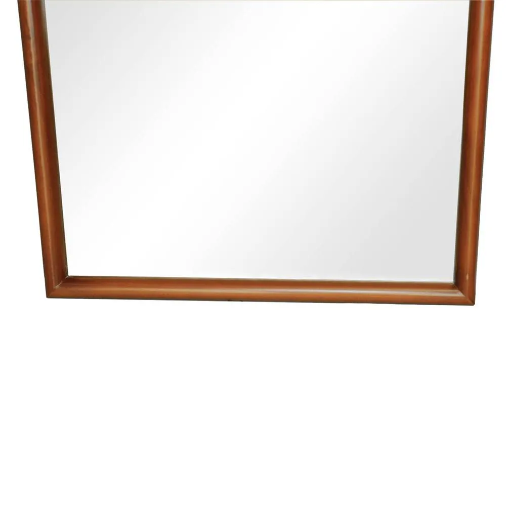 sweeek Arched wall mirror pine wood in Dark Brown 5