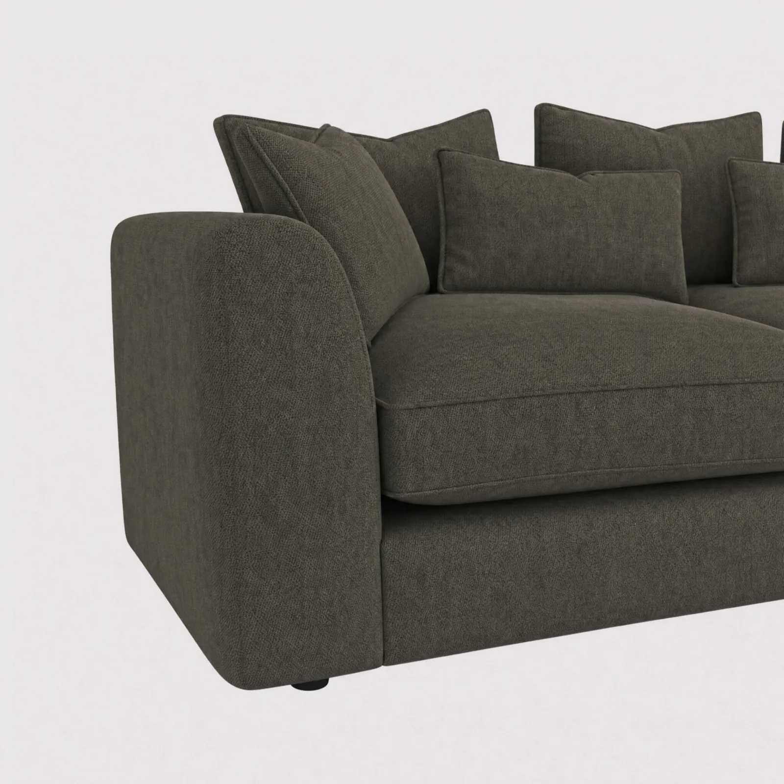 Harrington 1 Arm Large Modular Sofa Left, Green Fabric | Barker & Stonehouse 2