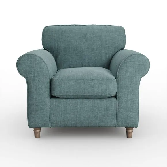 Flori Tonal Plush Chenille Armchair 6