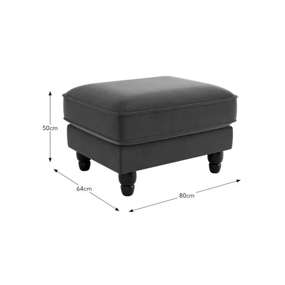 Beatrice Matte Velvet Footstool 6