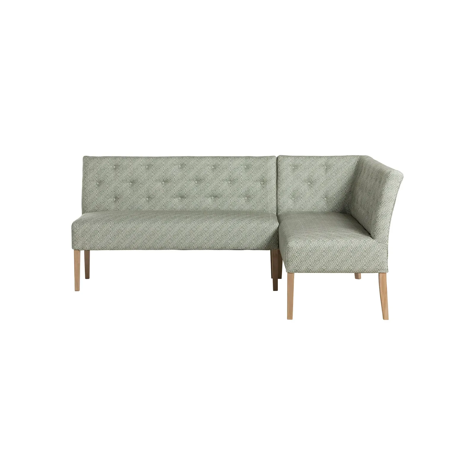 Medina Corner Bench Right, Green Fabric | Barker & Stonehouse 2