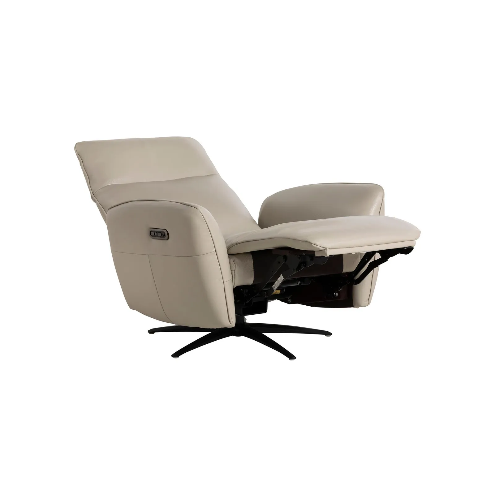 Rix Massage Power Recliner Chair, Neutral Leather | Barker & Stonehouse 4