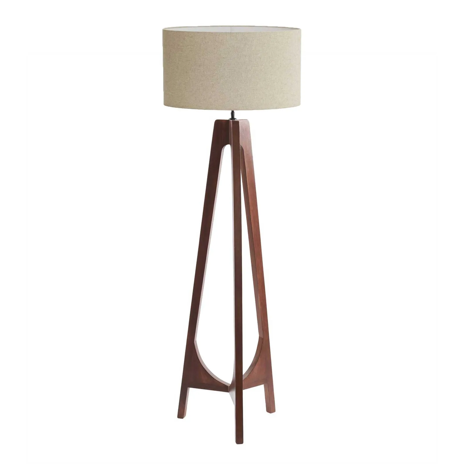 Retro Wooden Floor Lamp, Brown | Barker & Stonehouse