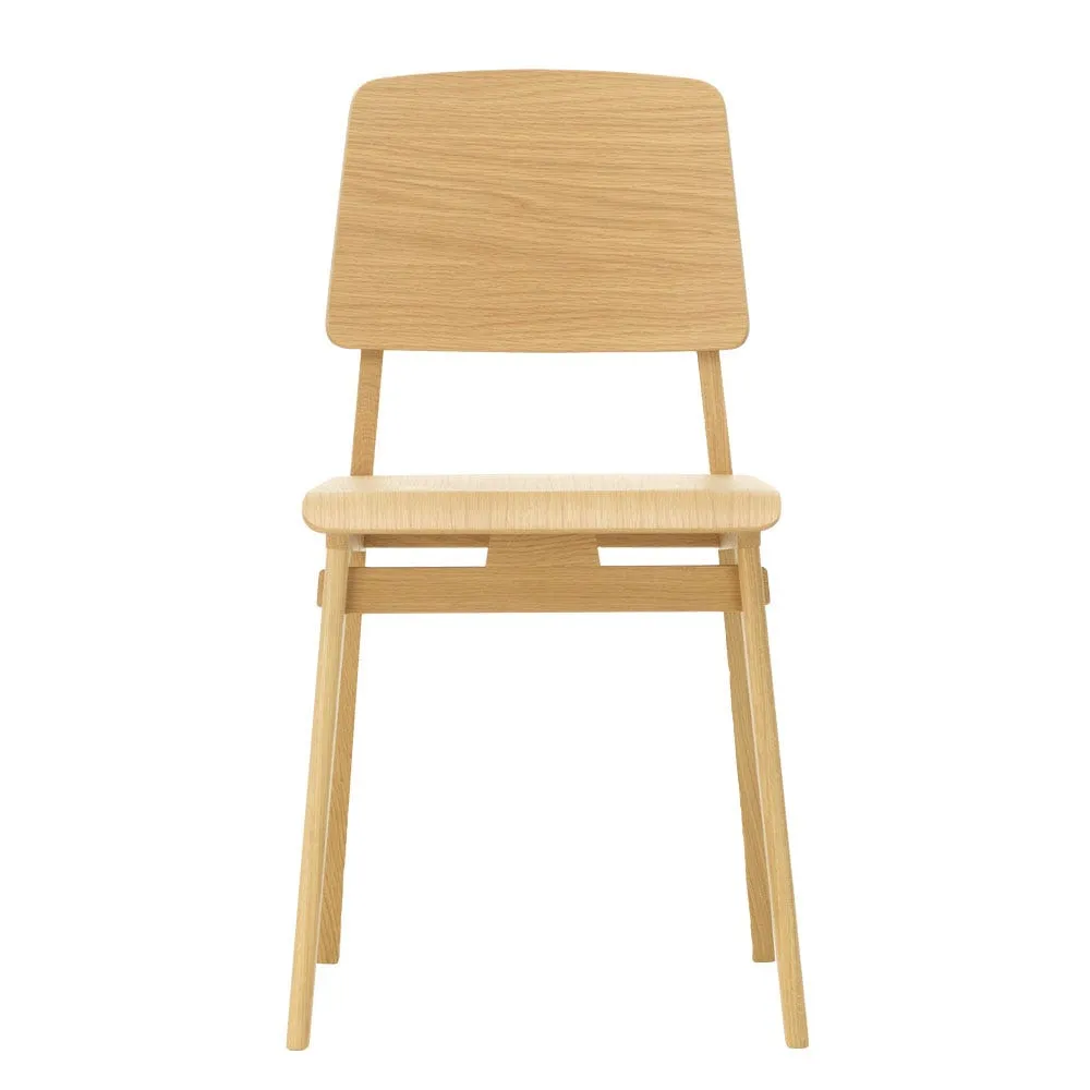 Vitra Chaise Tout Bois Dining Chair Felt Glides Natural Oak 2