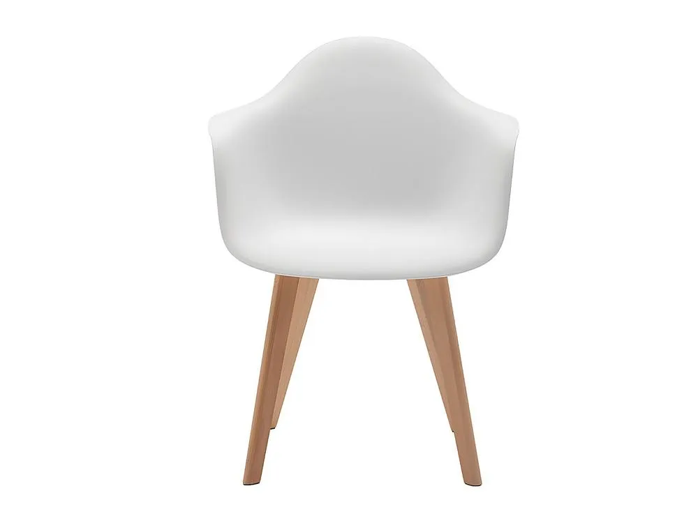 Vente-unique Set Of 6 VIXI Chairs With Armrests - Polypropylene & Beech - White 5