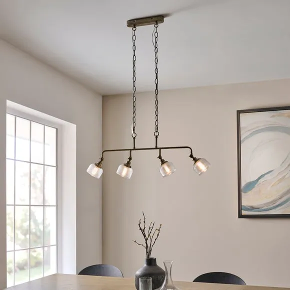 Amesbury Industrial 4 Light Adjustable Diner Ceiling Light 6